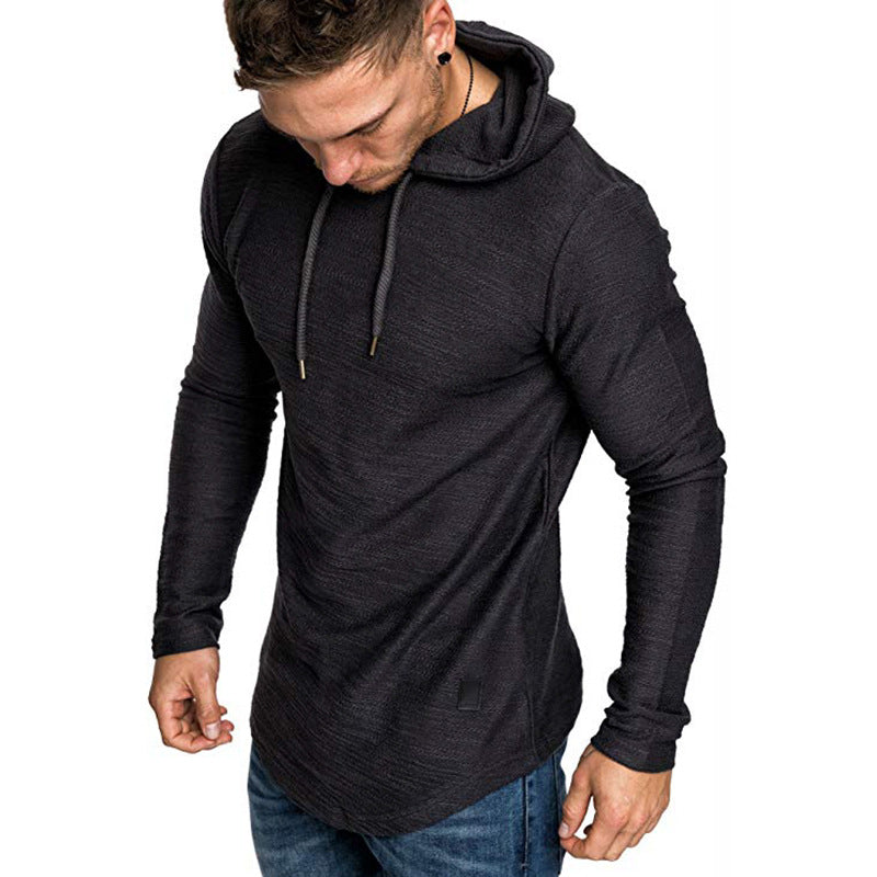 Men Hoodie Long Sleeve Slim