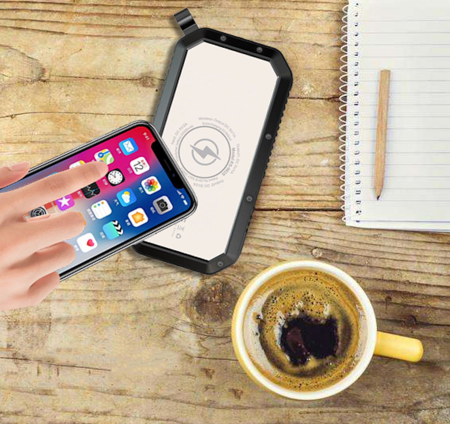 Wirelsess solar powerbank phone accessories