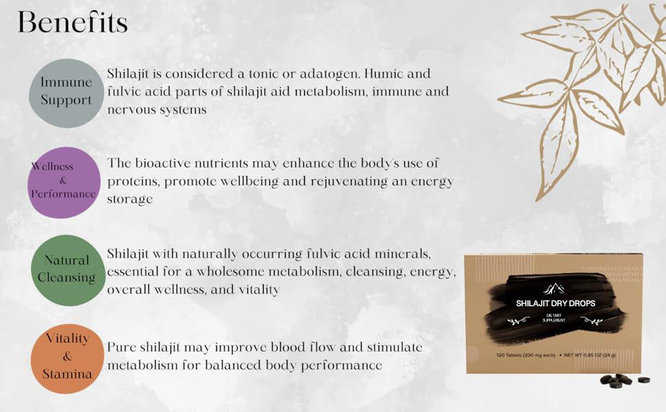 Shilajit Tablet Mineral Supplement