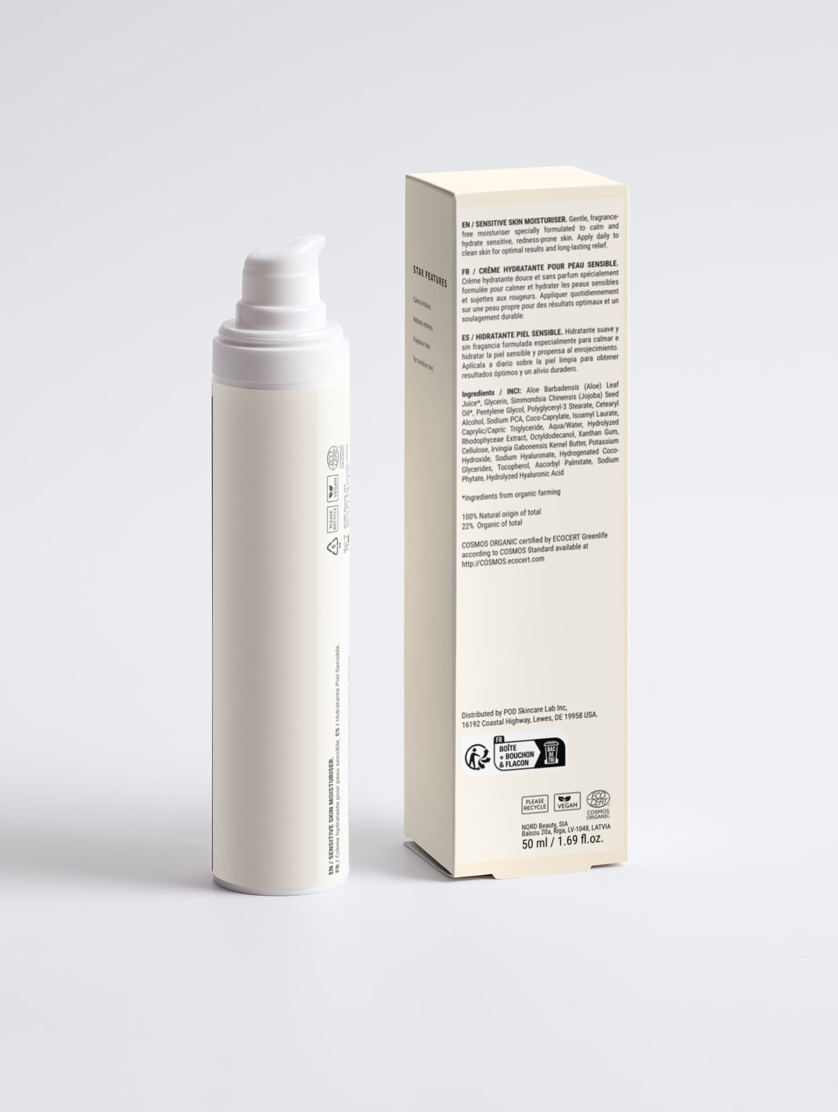 Sensitive Skin Moisturiser, Fragrance Free